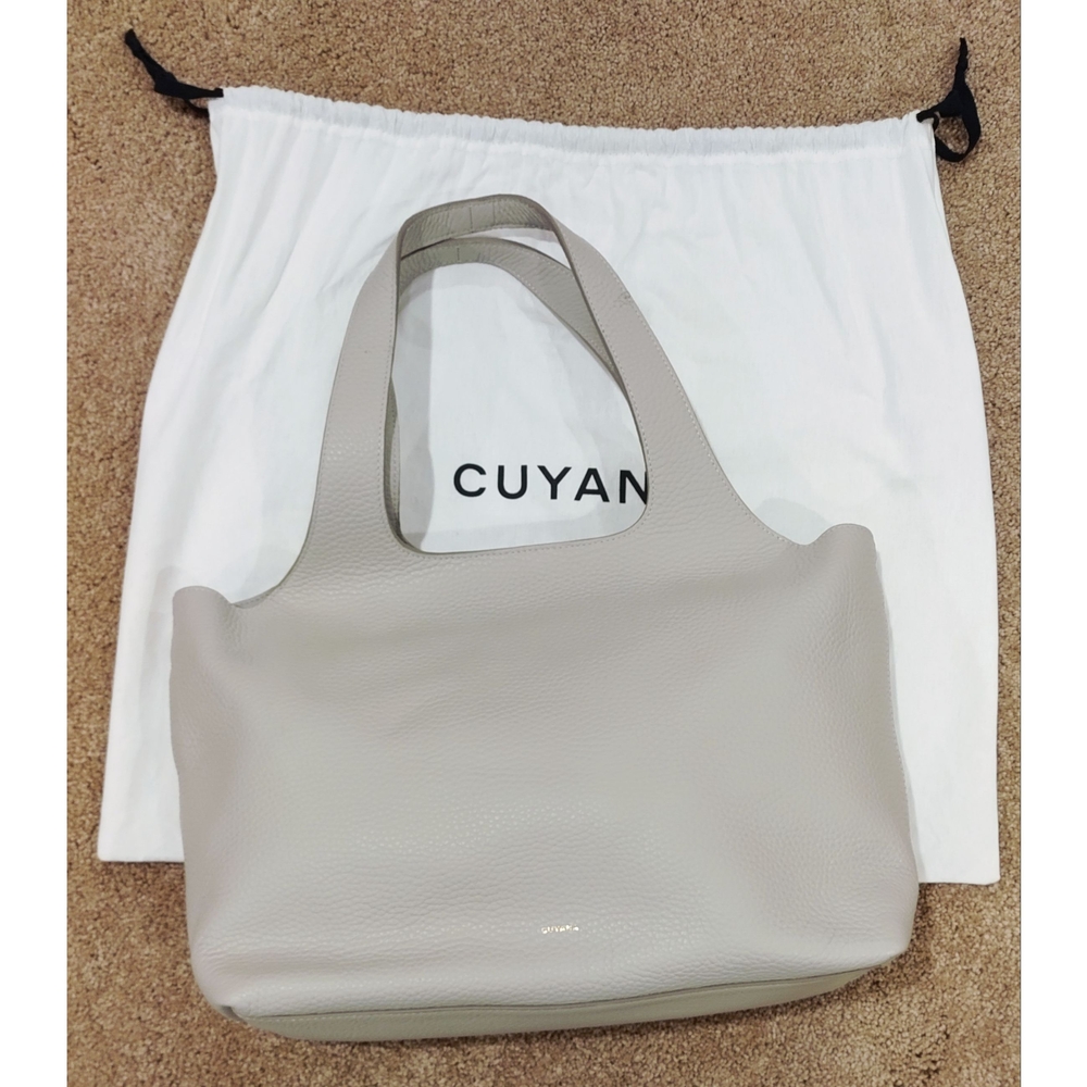Cuyana System Tote Bag 13" (Earlier Version) Light Stone Gray Leather